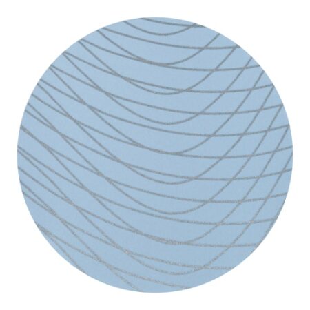 A blue circle with wavy lines on it.