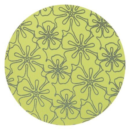 Yellow with reflective floral pattern