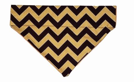 A brown and black chevron pattern on a bandana.