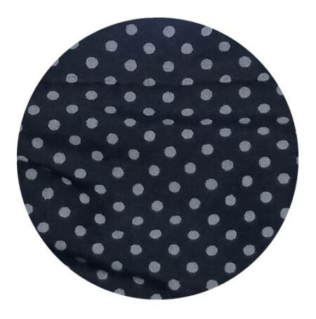 A round black and white polka dot pattern.