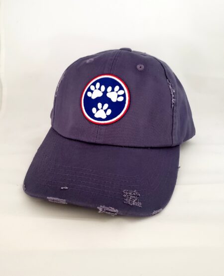 A baseball cap with the tennessee paw print on it.