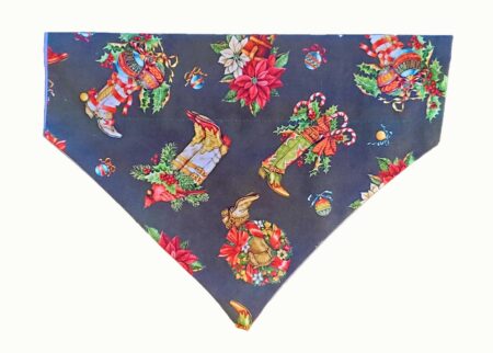 A close up of the corner of a dog bandana