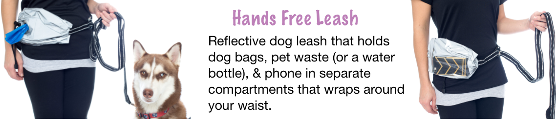 A flyer with hands free leash information